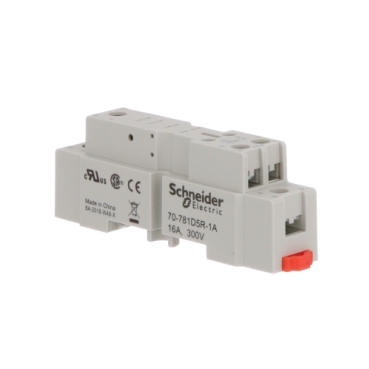 Schneider Electric Socket, 5-Blade, Screw Terminal, for 781XAXR Relays, DIN Rail or Panel Mount